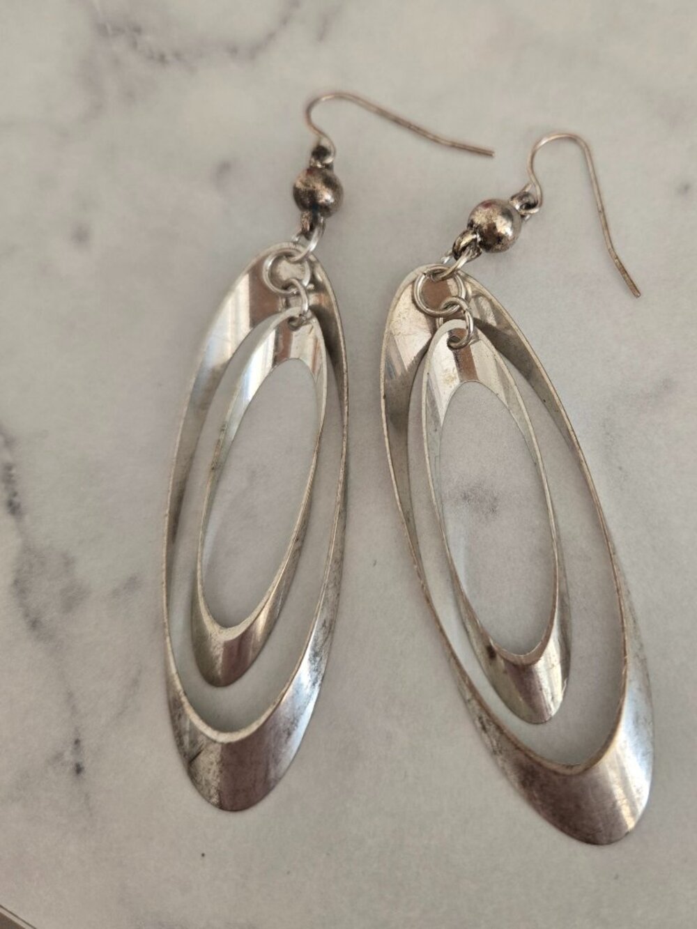 Multi-oval Dangling Chandelier Drop Earrings